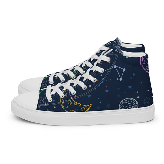 Men’s Night Sky Edition High Top Sneakers - LuminoPlace