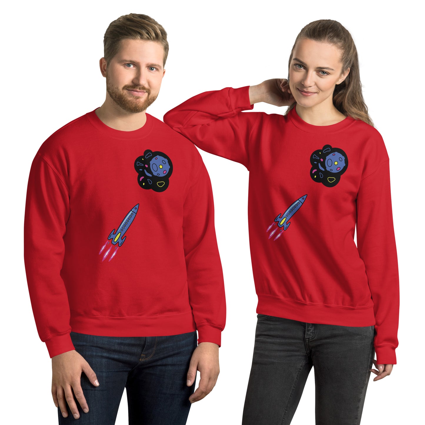Rocket & Planet Sweatshirt - LuminoPlace