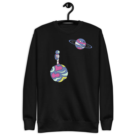 Astronaut and Saturn Sweatshirt - LuminoPlace